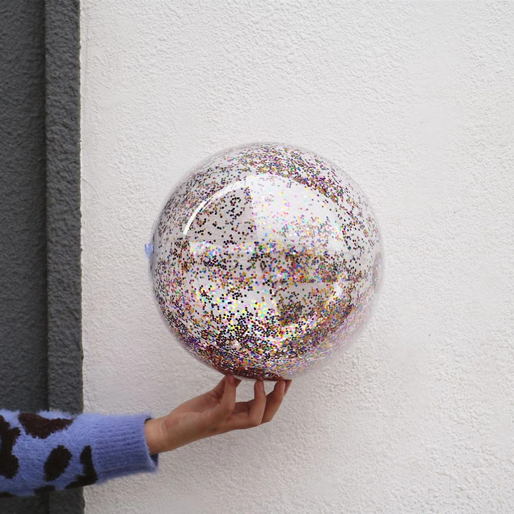 Beach Ball Balls Pool Glitter Inflatable Party Sequin Swimming Kids Water Favors Bulk Toys Confetti Christmas Floating Games