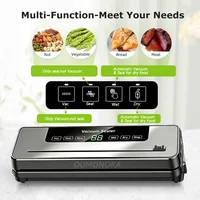 Machine d'emballage sous vide électrique pour aliments, avec bouton tactile, pour usage sec/humide, coupe-sac intégré, scelleuse sous vide pour cuisine 2