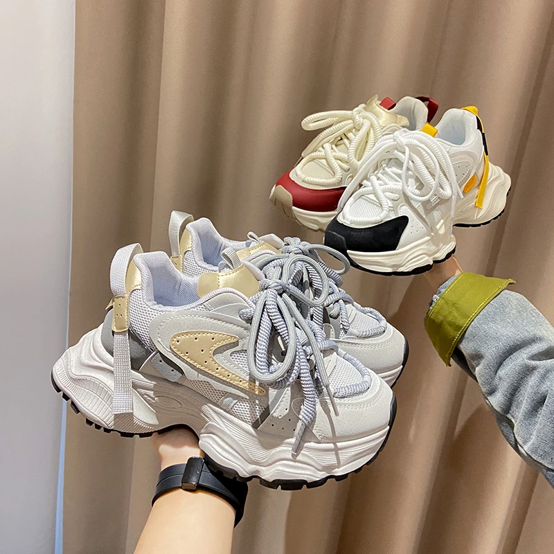 

NEW Designer Shoes Women's Causal Sneakers Summer Shoes Woman Fashion Breathable Lace Up Sports Shoes for Women Platform Walking