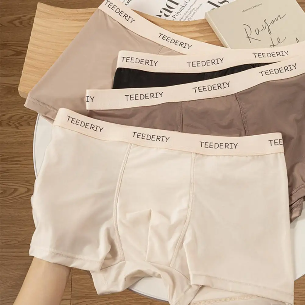 

Men Shorts Briefs Stylish Men's Low-rise Letter Print Briefs with Wide Waistband U-convex Design Comfortable Seamless Panties