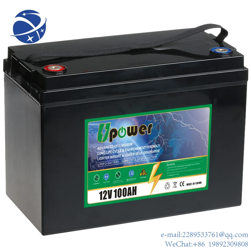 Yyhc Batteria Solare Ciclo Profondo Agm Con Licenza 12V Giro Elettrico Su Auto 100Ah Lifepo4 12V 100Ah Batteria Agli Ioni Di Litio