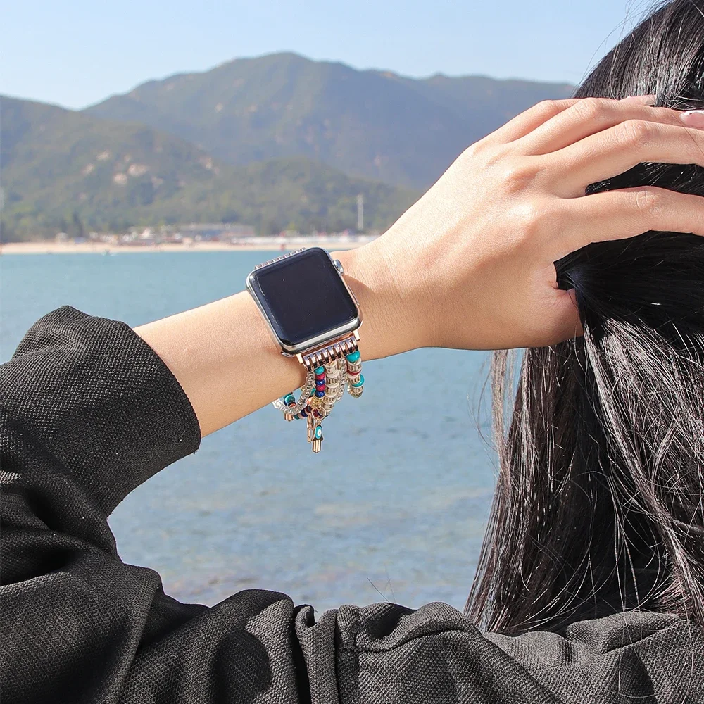 Elegant Elastic Beaded Bracelet Strap