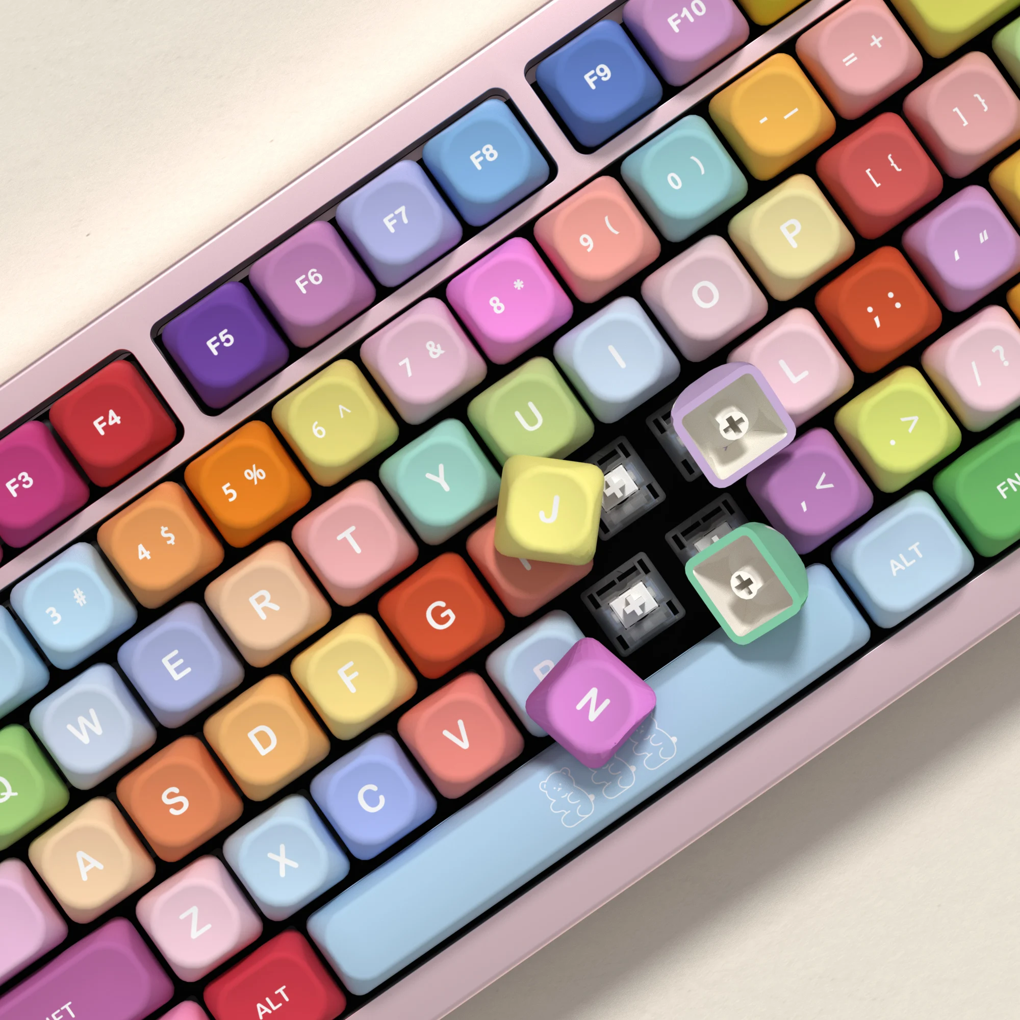Kbdiy-メカニカルゲーミングキーボード用キーキャップ,141キー
