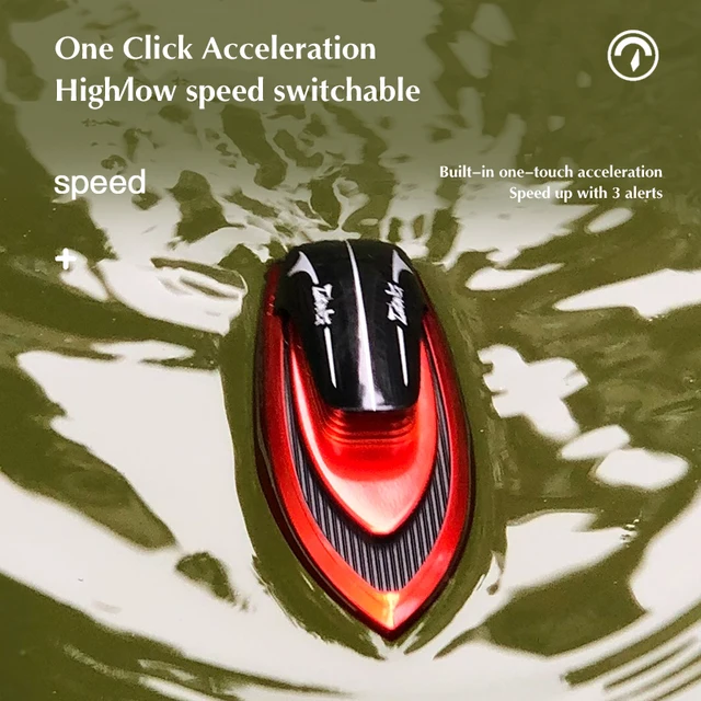 Mini RC Boats High Speed Electronic Remote Control Racing Ship with Led Light Children Competition Water Toys for Kids Gifts 6