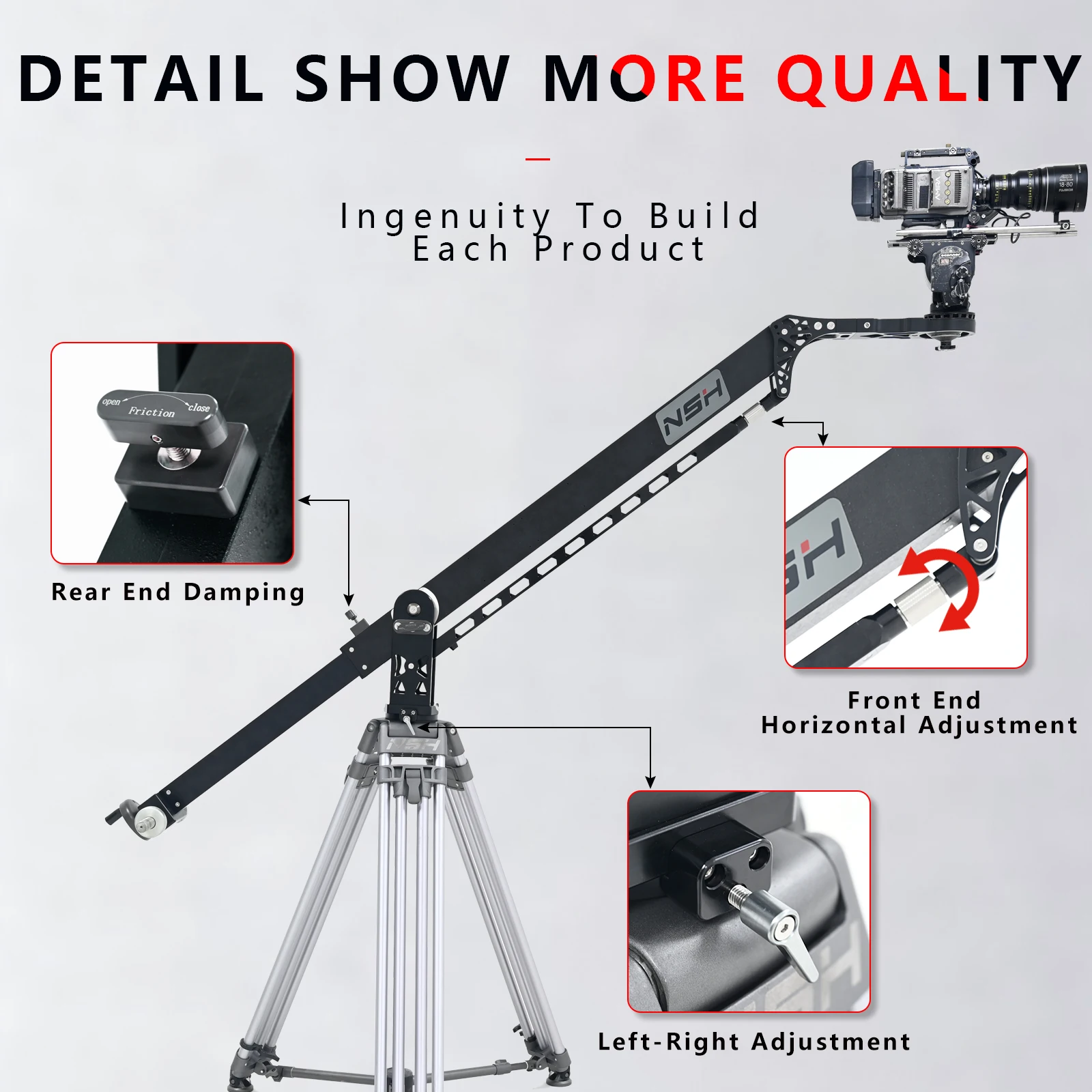 Telescopic Crane Camera Professional Camera Jib NSH Telescopic