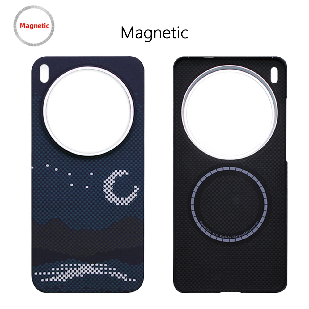 Sleek Magnetic Aramid Fiber Protective Case - Lightweight & Durable Carbon Fiber