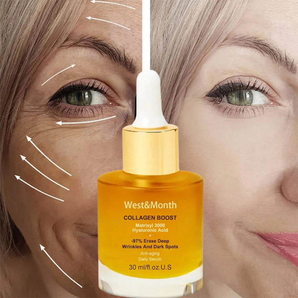 

Collagen Face Serum Wrinkle Removalr Whitening Moisturizing Fade Fine Lines Dark Anti Aging Spots Korean Face Care Cosmetics