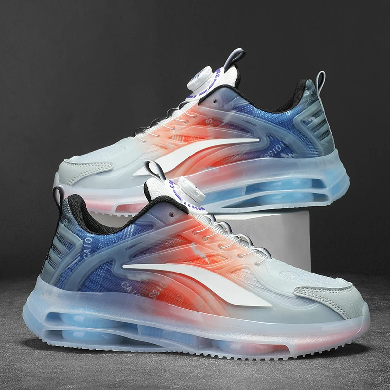 Men's Casual Shoes, Breathable and Comfortable Lining, Elastic and Soft Sole, with a Rotating Buckle Design, Available in Four Colors, Comes with a Cool Glow-In-The-Dark Effect, Perfect for Everyday Wear, Versatile Style