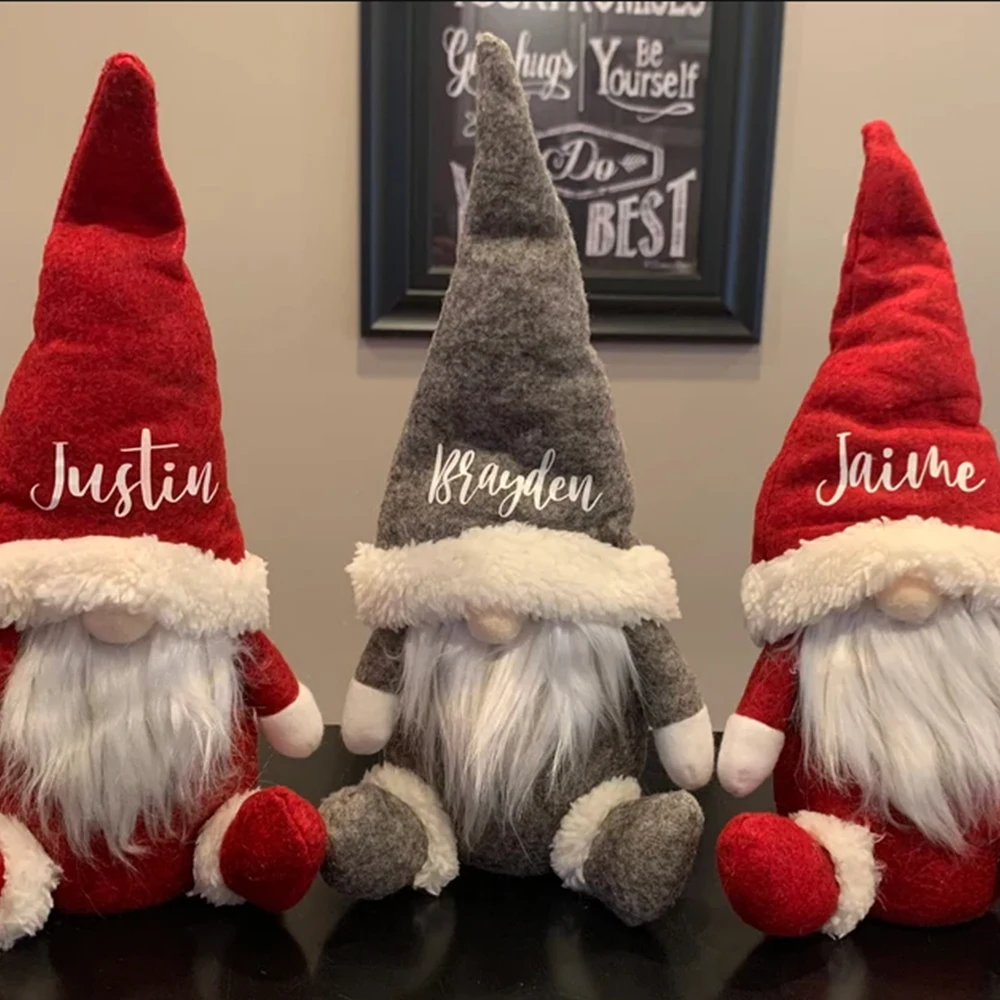 Personalized Gnomes Plush Gnome with Family Names Valentines Day Christmas Party Gifts for Her Him Home Decor Name Gnomes
