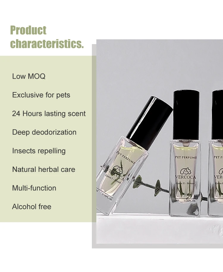 Perfume Original Manufacturing 5ml Grass Scent Sample Alcohol and Paraben Free Perfume Tester Mini Dog for Pets and Kid