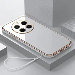 Luxury Square Plating Shockproof Phone Case - Enhanced Protection and Style for Realme 13 5G (Gs6D White)