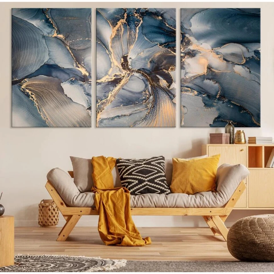 

Абстрактная волна полная квадратная/круглая алмазная живопись «сделай сам» 3 шт./набор искусственная вышивка крестиком 5D Триптих для домашнего декора Y1310