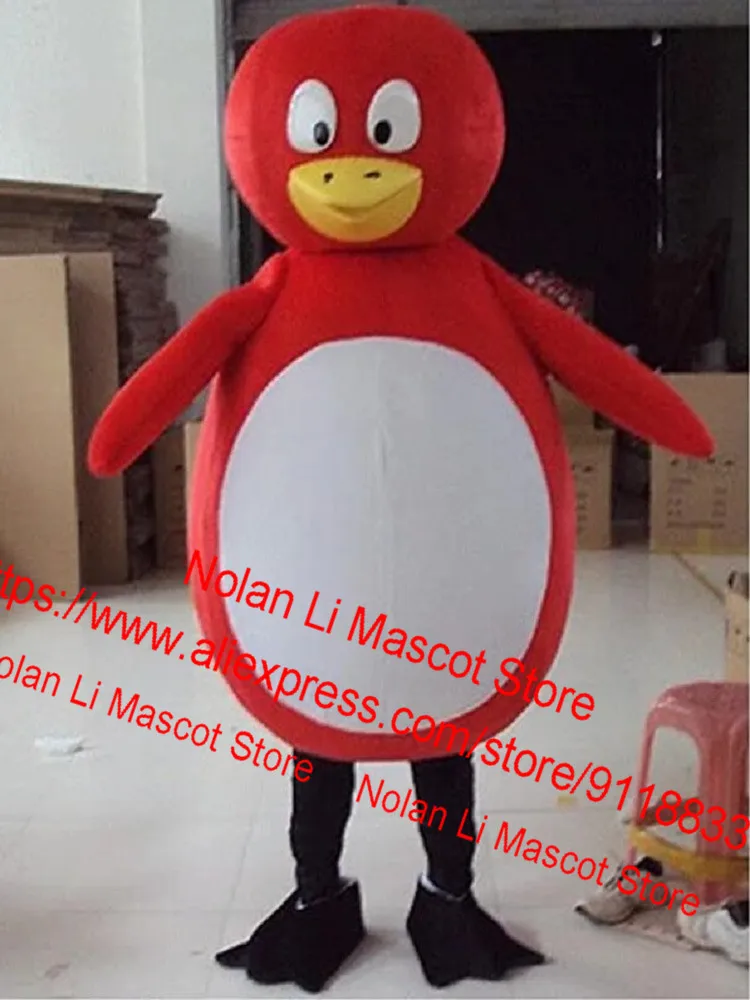 

New Customized Adult Size Red Duck Mascot Costume Movie Props Role Play Cartoon Set Advertising Game Halloween Gift 834