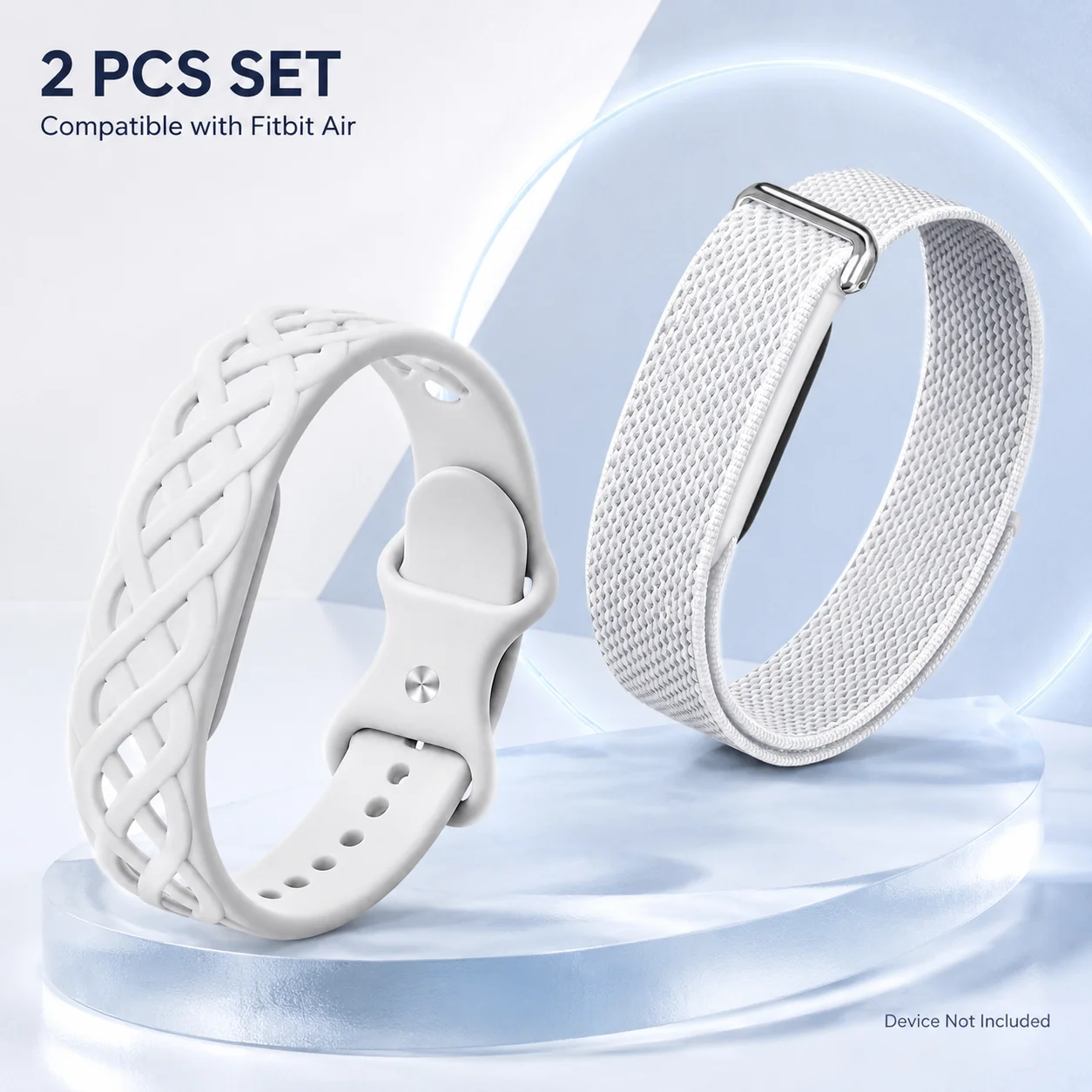 Versatile 2-in-1 Style Band Set with Unique Vine Openwork and Breathable Nylon Loop Strap