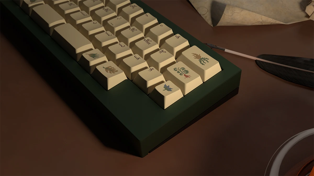 Milkyway-Keycap Teclado Mecânico, MW Voynich, PBT, Dye