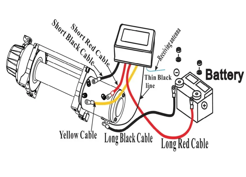 JH 12V 13500LBS Electric Truck Winch Vehicle Mounted Self Rescue Crane for Off-r