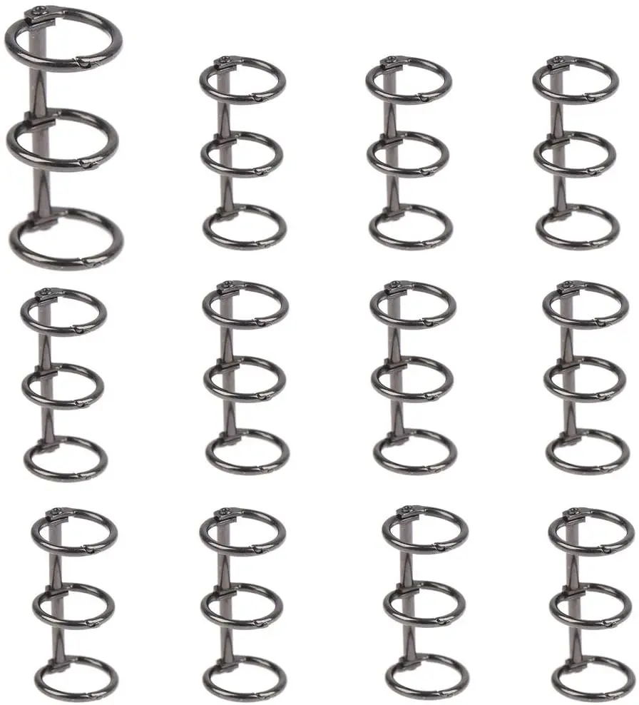 

24PCS Metal Loose Leaf Binder Ring For DIY Travel Diary Photo Album Notebook