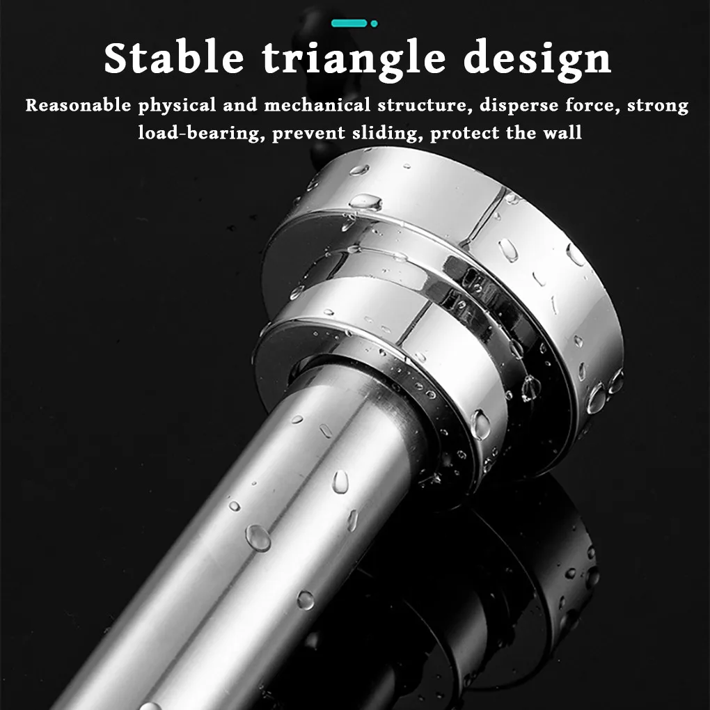 Stainless Steel Telescopic Shower Curtain Rod No Drilling Bathroom Adjustable Hanging Bath Rod 80cm