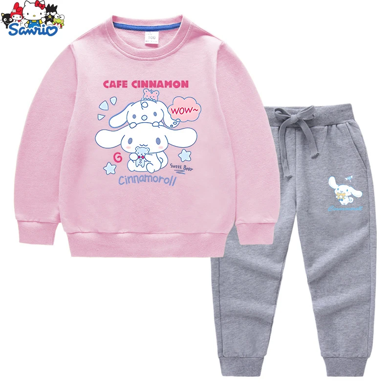 

Sanrio Autumn Anime My Melody Cartoon Baby Boys Girl Clothes Sets Kawaii Children Tracksuit Sportswear Sweatshirt Birthday Gifts