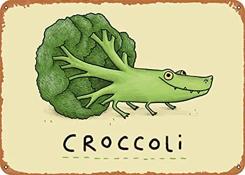 

Croccoli Vintage Look Metal Sign Art Prints Retro Gift 8x12 Inch