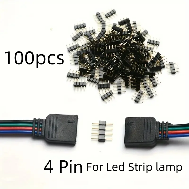 Adaptador-de-conector-doble-LED-para-tira-de-luces-Led-aguja-de-4-pines ...