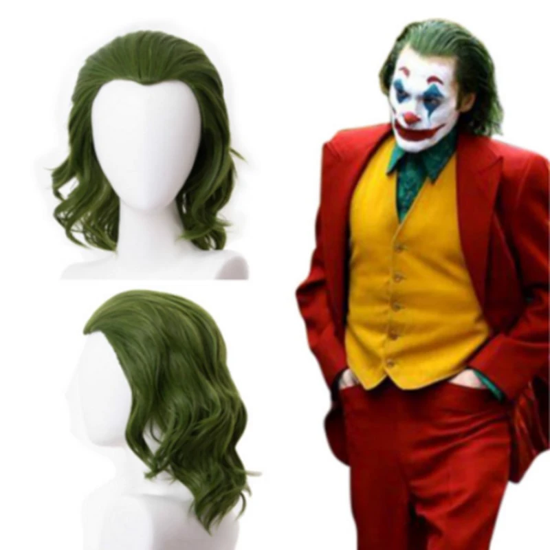 Joker Cosplay Wig Arthur Fleck Cosplay Curly Green Hair The Dark Knight Joker Wigs Halloween Cosplay Anime Costume Wigs christmas costumes