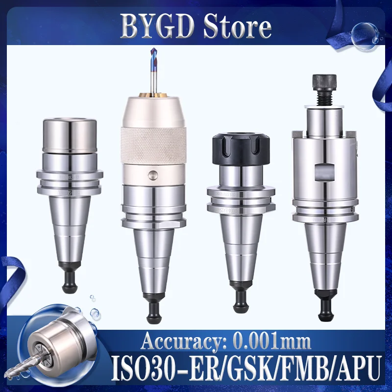 BYGD ISO ISO30 Werkzeughalterhalterung Werkzeug ISO30 ER ER32 ER25 ISO30 GSK10 GSK16 ISO30 APU ISO30 FMB FMB22 Werkzeughalter Spannzangenfutter
