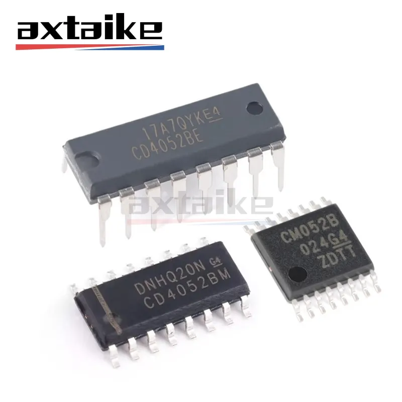 

10PCS CD4052 CD4052BE DIP-16 CD4052BM96 CD4052BM SOP-16 CD4052BPWR CM052B TSSOP-16 SMD Multiplexer Switch ICs 4-Ch Analog IC