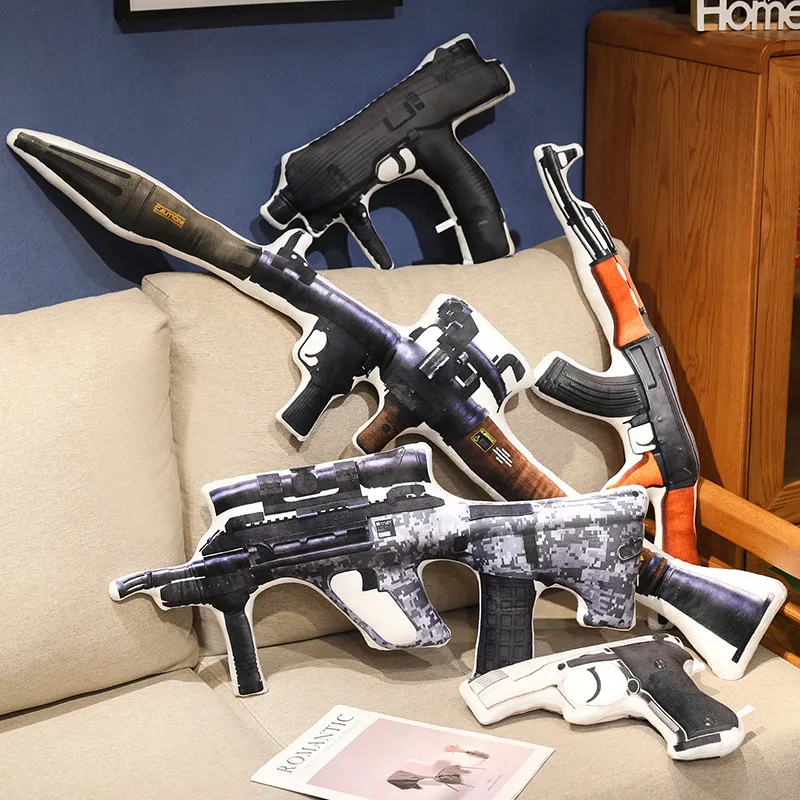 Realistic Battlefield Conventional Firearms Counter-strike Guns Plush Toy Children Game Doll Birthday Gift for Boyfriend