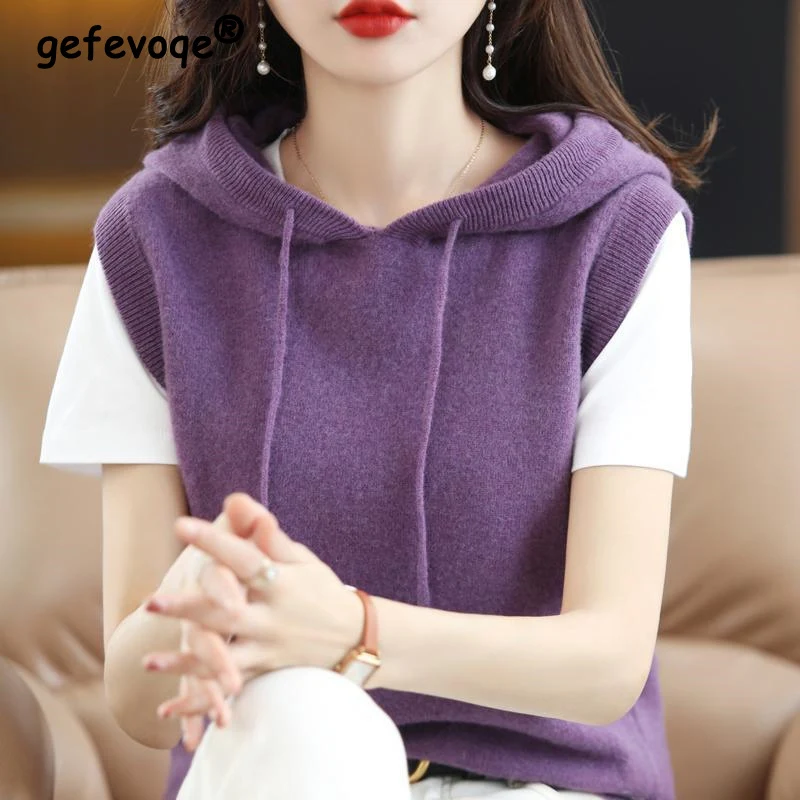 Ladies Sleeveless Pearl Hood by Why Dress-Almond main image 0
