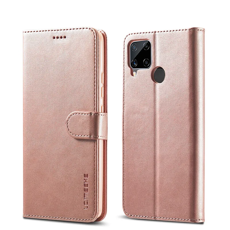 

Кожаный чехол для Realme C15, Винтажный чехол для телефона Realme C15, чехол-книжка с магнитной застежкой, чехол-кошелек для OPPO Realme C15, чехол Etui, Coque