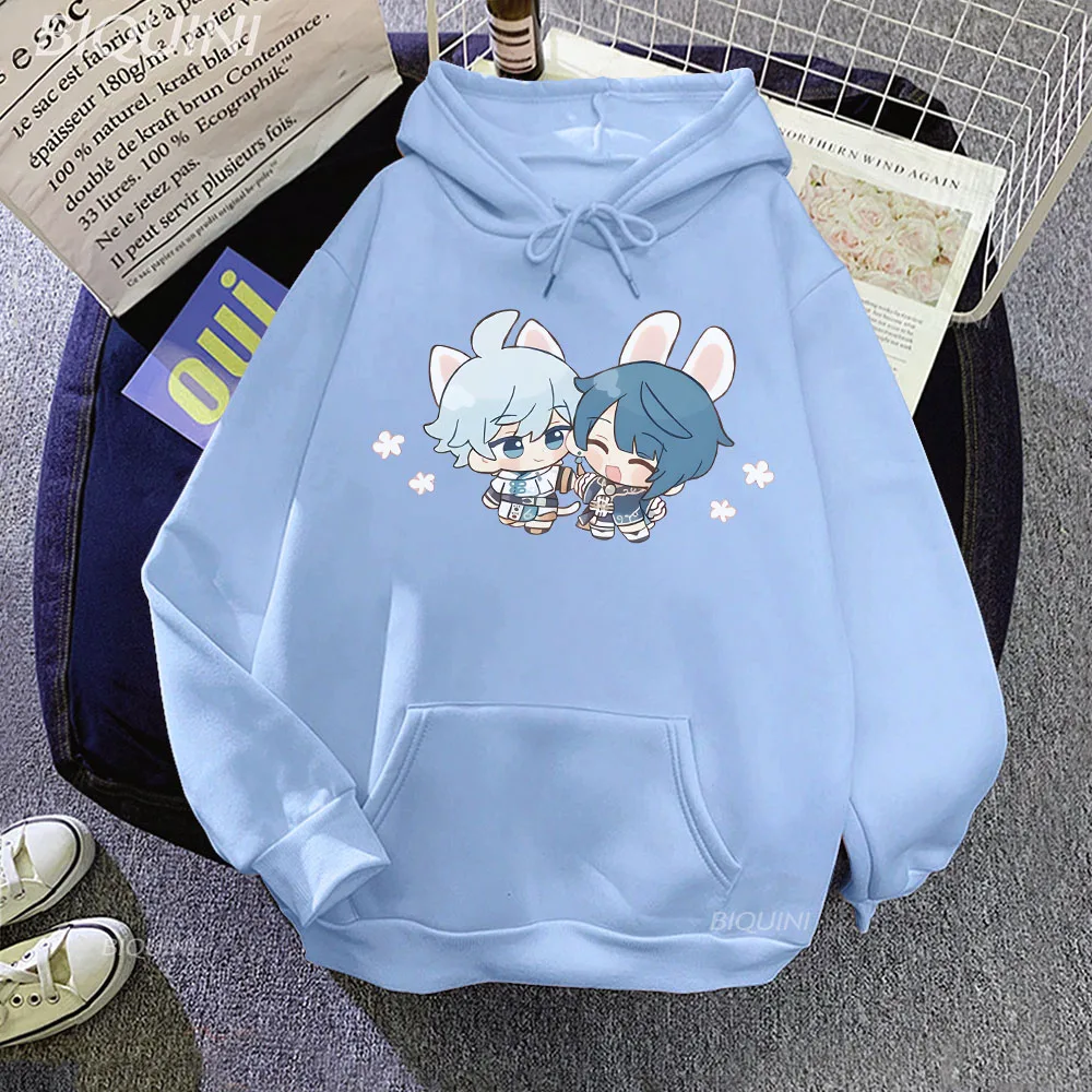 

Cute Genshin Impact Hoodie Chongyun Qiuxing Printed Kawaii Clothing Women Clothes 2022 Spring Autumn Sweatshirt Pullovers Female