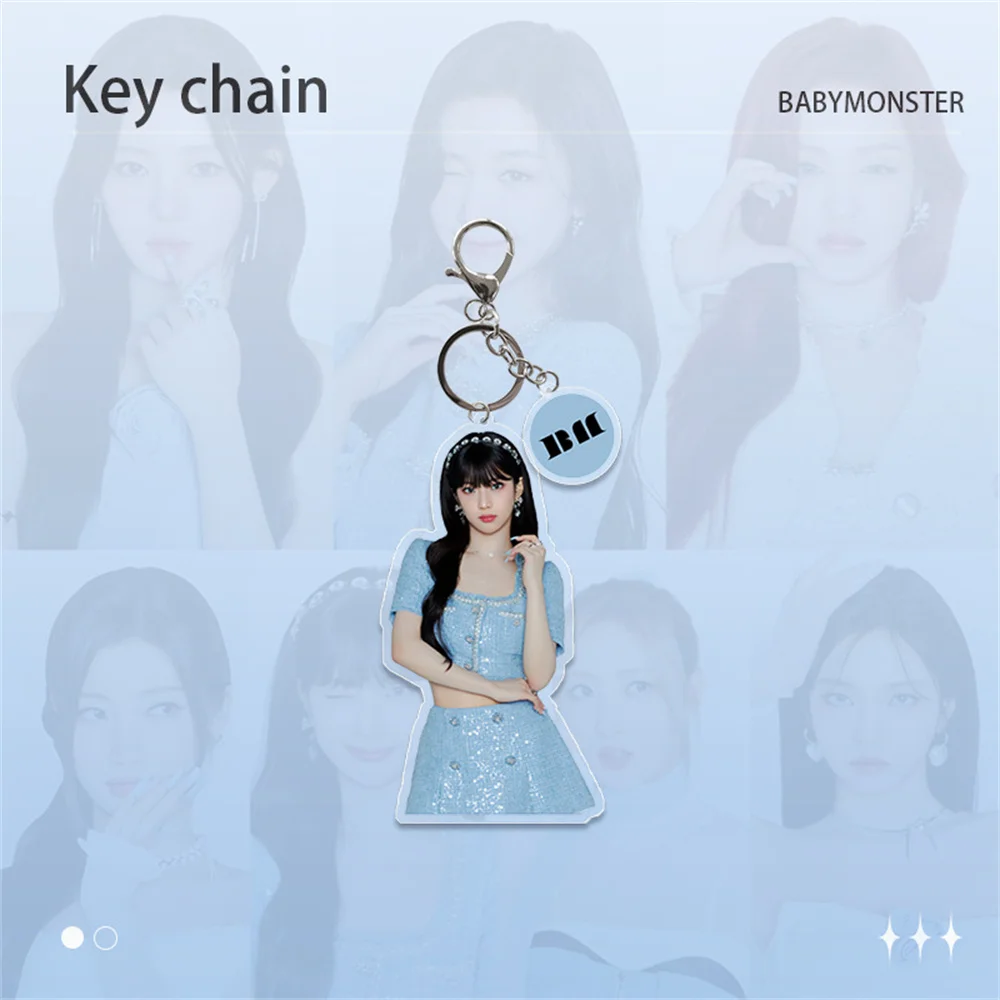Kpop BABYMONSTER Keychain 2pcs/Set Album FOREVER Character Acrylic