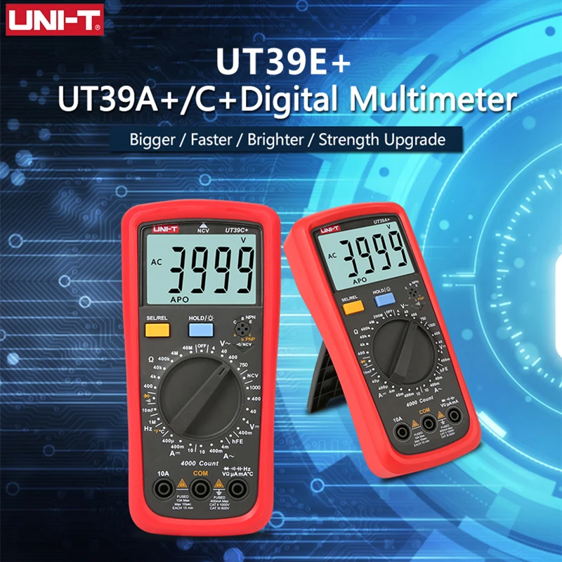 UNI T UT39A Plus UT39C Plus UT39E Plus True RMS Manual Range Digital ...