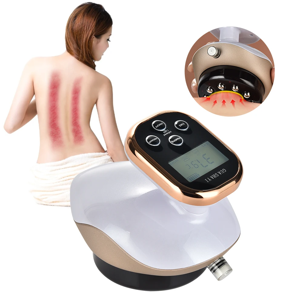 

Electric Cupping massage LCD Display Guasha Scraping EMS Body massager Vacuum Cans Suction Cup IR Heating Fat Burner Slimming