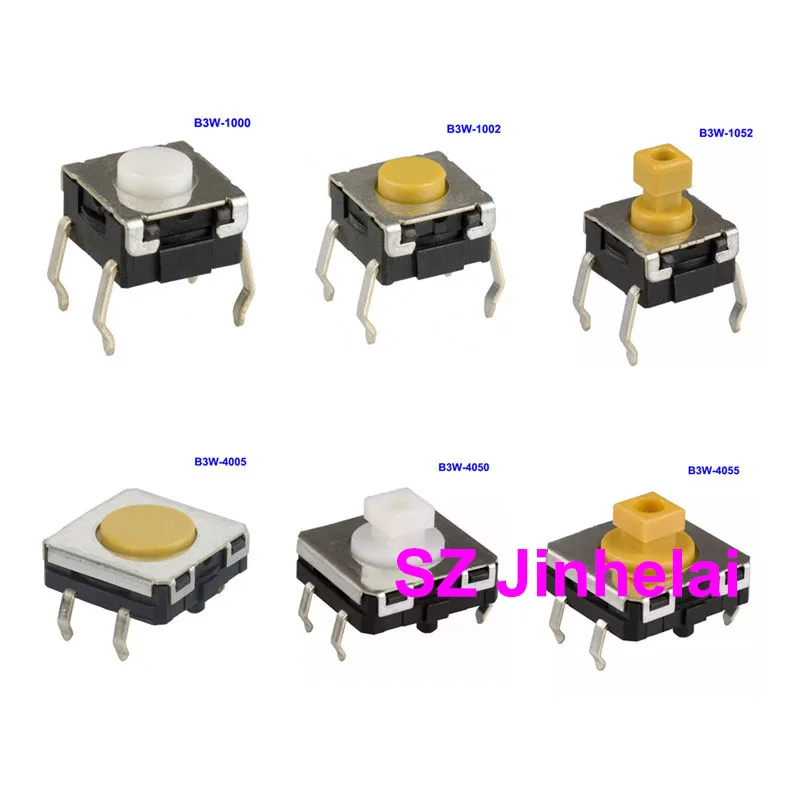 

100pcs New Original Omron Waterproof Tactile Switch B3W-1000 B3W-1002 B3W-1050 B3W-1052 B3W-4000 B3W-4005 B3W-4050 B3W-4055