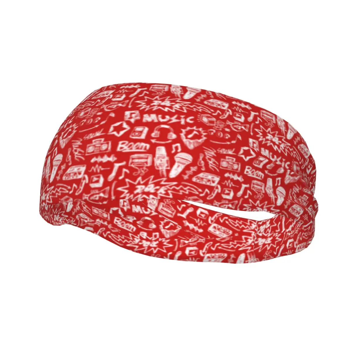 

Rock Music Punk Pattern Sweatbands Stretch Outdoor Sport Sweat Headband Anti-slip Hair Bandages Gym Fitness Yoga Hair Sweat Band