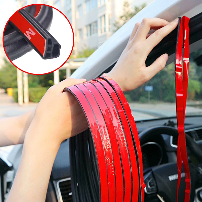 Anti-collision Auto Door Seal Sound Insulation Car Door Sealing Strip Rubber Weatherstrip Edge Trim Noise Insulation