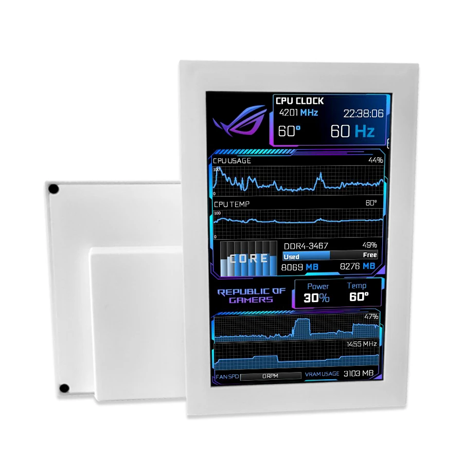 Desktop Tela Independente Usb Monitoramento Secundário Computador Dinâmico Case Faça Você Mesmo Aida64 Ips - Imagem 3