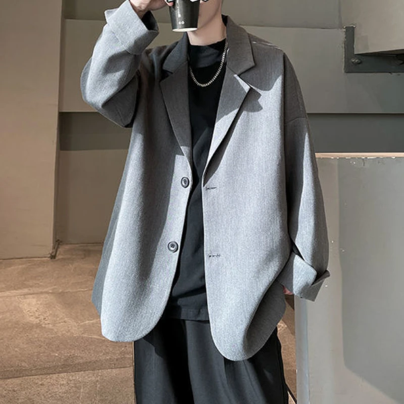 Blazers Men Smart Casual Handsome Simple Loose All-match Business Ulzzang Classic Spring Autumn Daily Streetwear Fashion Hombre