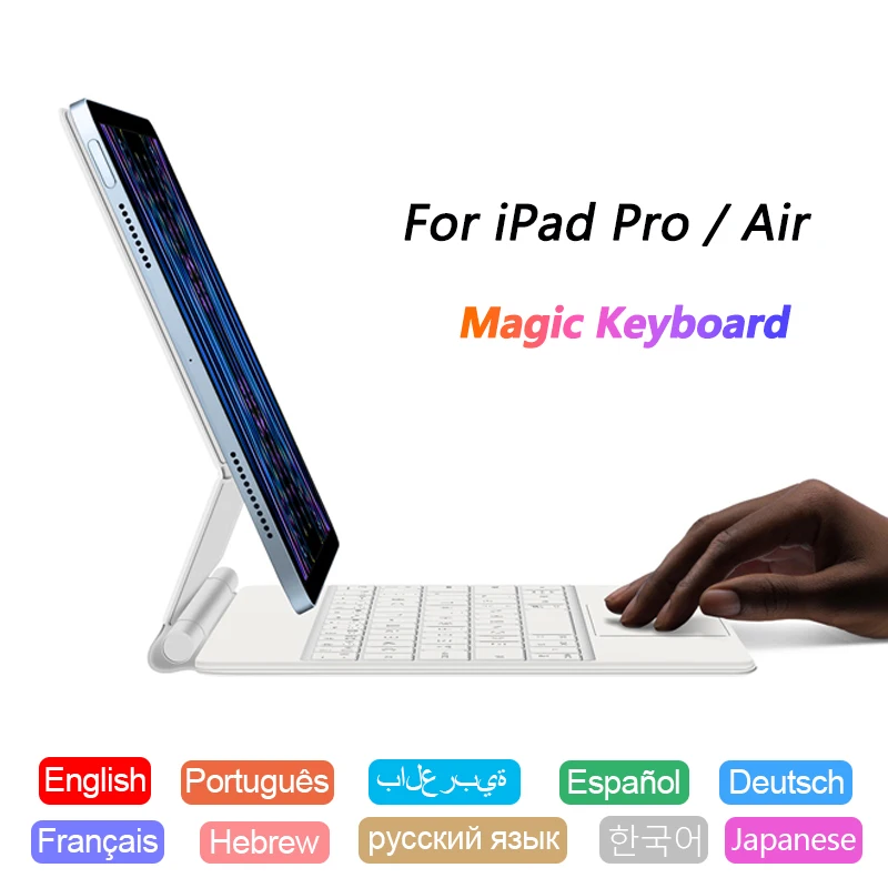 

Magic Keyboard For iPad Pro 11 Inch 4th 3rd 2nd 1st Gen iPad Air 5th 4th Generation Air 5 4 Floating Stand Wireless BT Keyboard