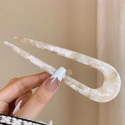 Vintage French - Style U - Shape Hair Forks and Sticks for Elegant Hairstyles (4 beige)