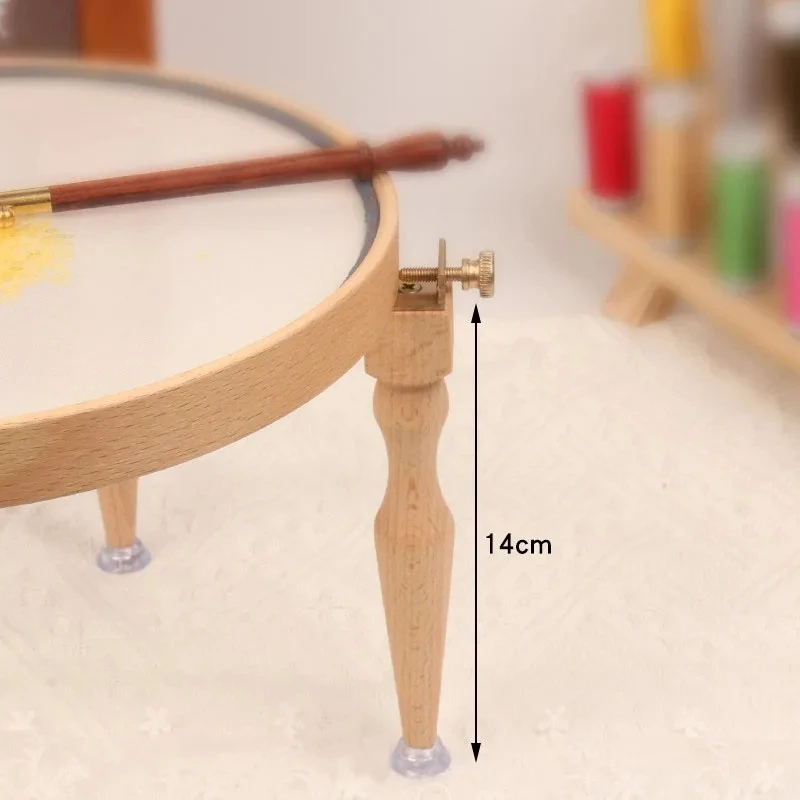 4 Pieds De Cadre à Broderie Réglables En Bois - Support Pour Cerceaux De Broderie, Point De Croix, Etc.