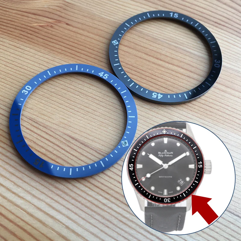 Inserti Con Cornice In Ceramica Loop Per Orologio Automatico Fancpain Fifty Fathoms 43Mm