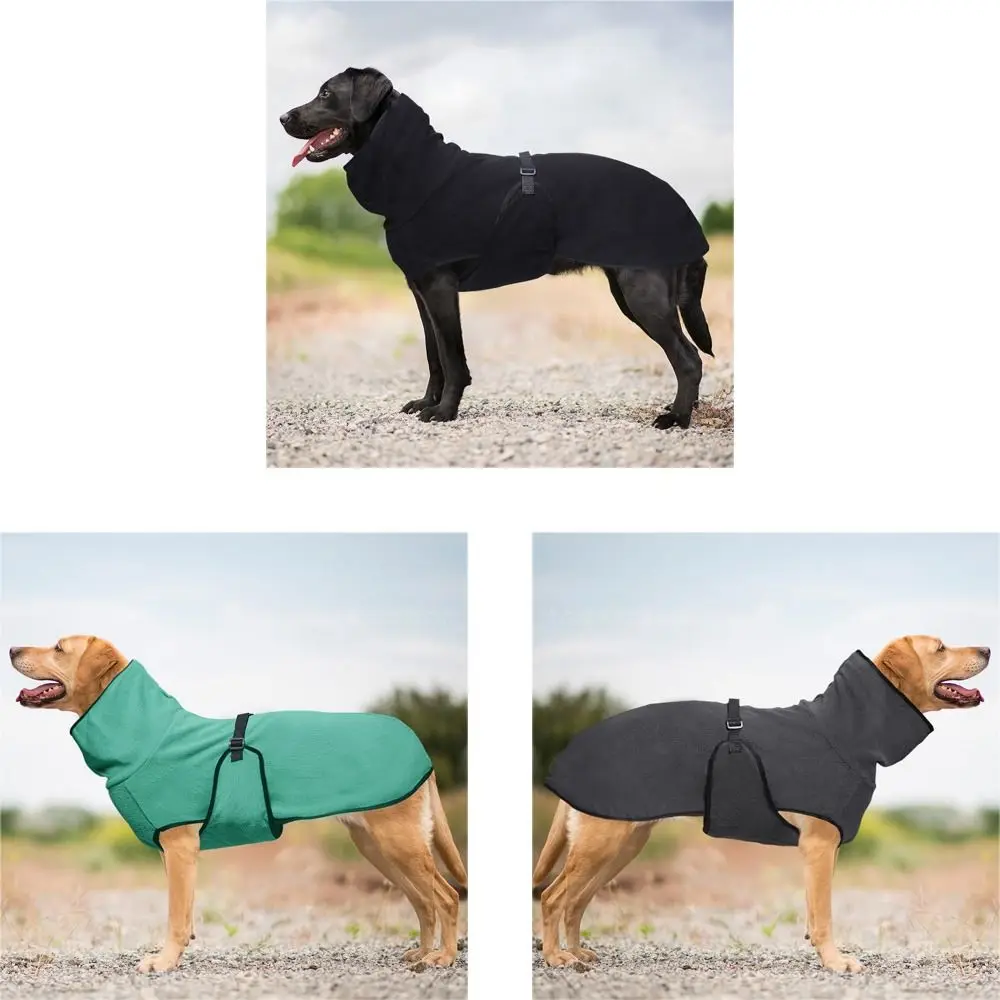 Dog Hoodie Warm Winter Dog Clothes Thickened High-Neck Dog Anxiety Vest Soft Windproof Dog Thermal Clothing Cold Weather