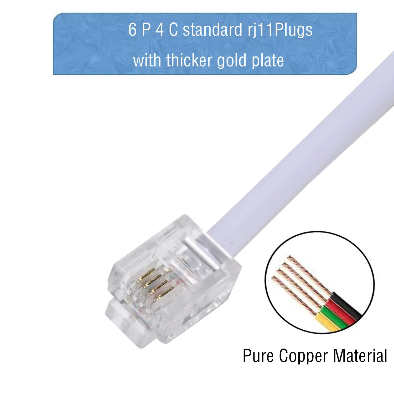 Cavo Telefonico RJ9 4P4C A Spirale Nero - Per Telefoni Fissi Casa E Ufficio - Foto 3