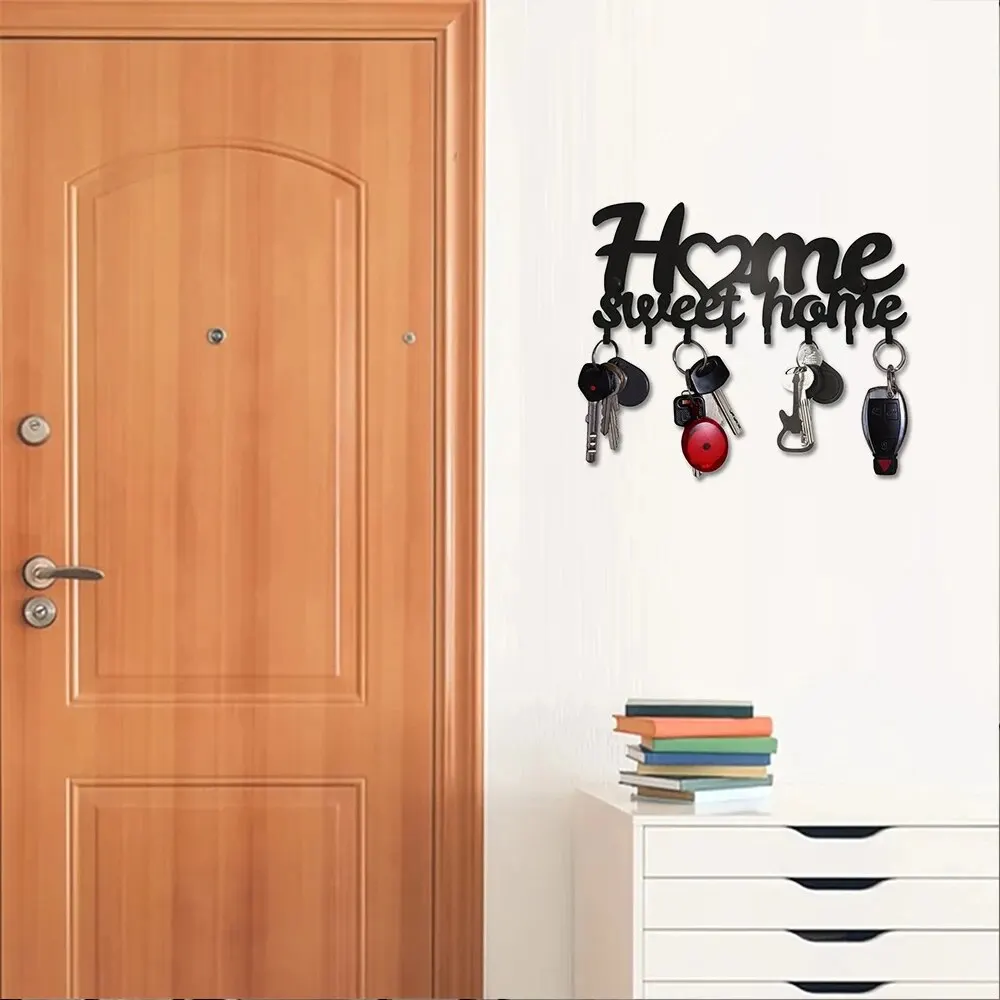 Key Holder Key Holder for Wall Decorative Key Rack for Wall Metal Wall Decor Office Hallway Entryway Hooks Hanging Keys