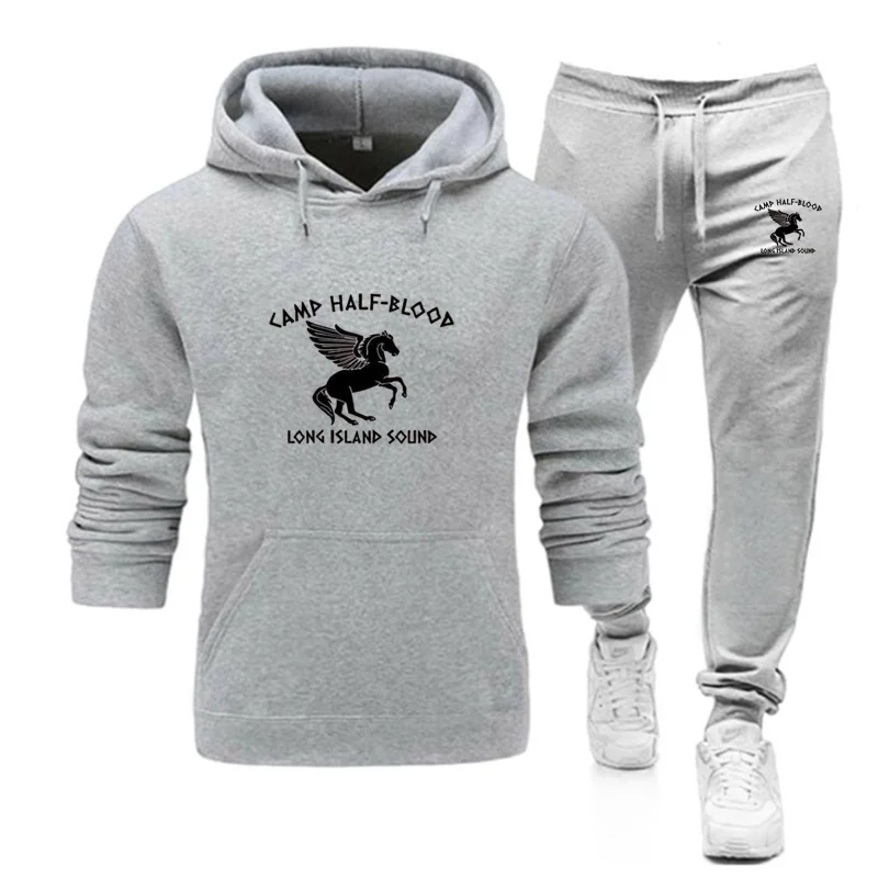 thumbnail image 1 of Chándal para hombre 2024, conjunto de dos piezas, sudaderas con capucha para hombre, chándal de campamento mestizo, traje de jogging para otoño e invierno, conjunto de sudaderas con capucha para hombr, 1 of 5