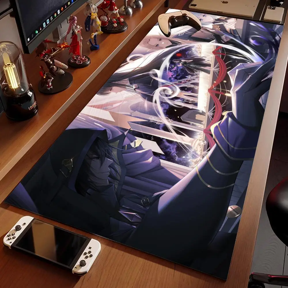 

Kawaii girl Mouse Pad PC game mousepad Rubber Carpet laptop desk pad XXL Stitched Edge non-slip computer keyboard mouse mat