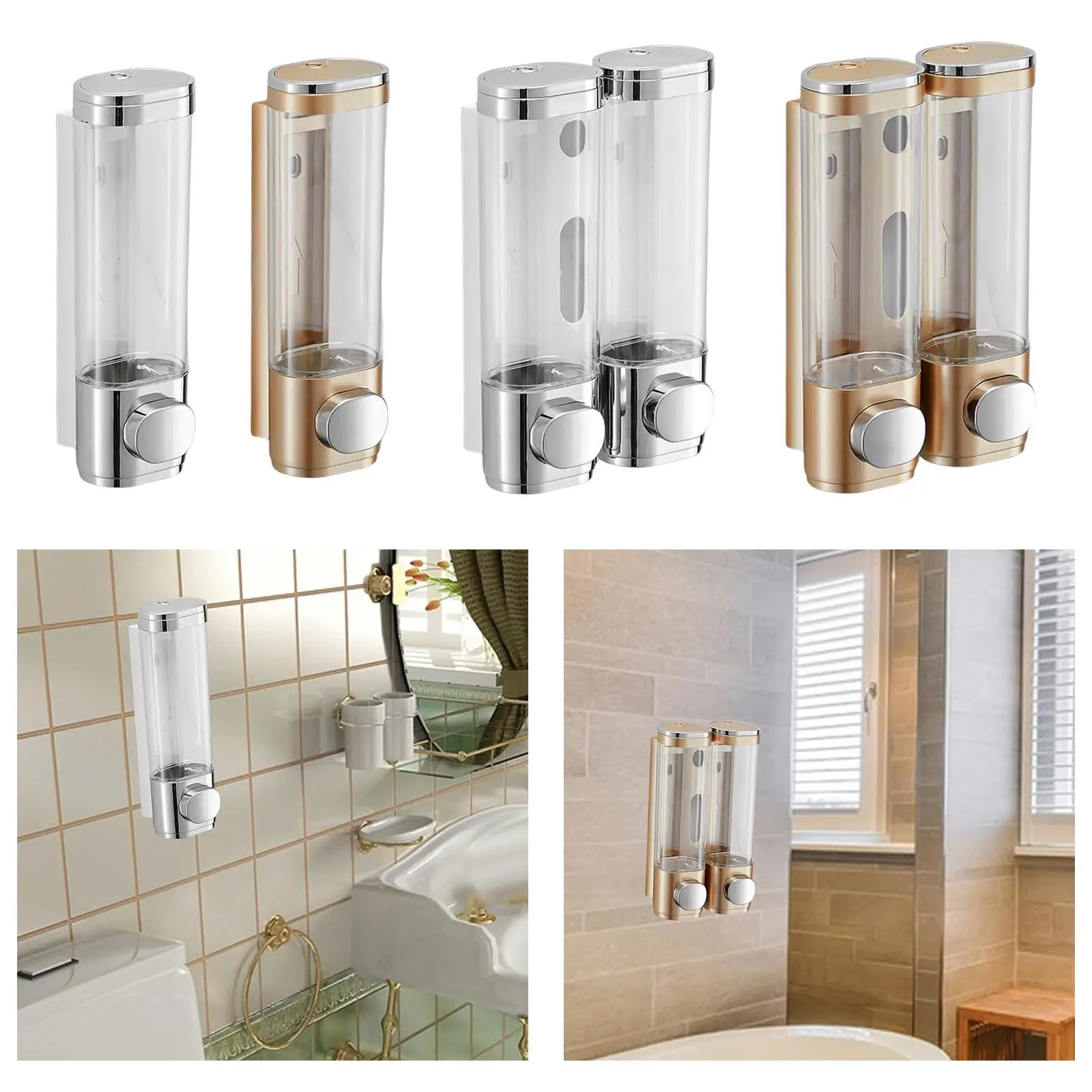 Hand Wall Mounted Soap Dispenser Shower Shampoo Liquid Soap Dispenser for Bathroom Office Kitchen Restaurant School Hand Wall Mounted Soap Dispenser Shower Shampoo Liquid Soap Dispenser for Bathroom Office Kitchen Restaurant School